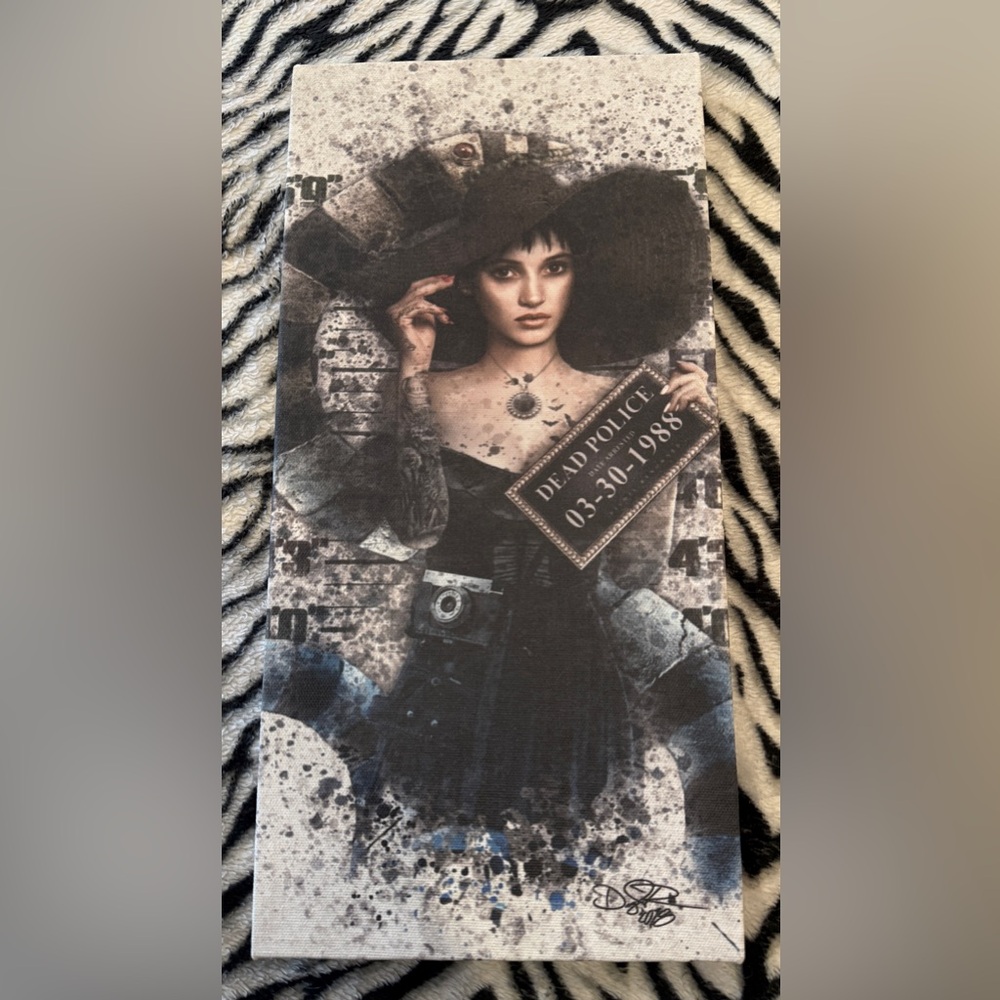 🟣3/$30  Beetlejuice Lydia Deets Mugshot Wrapped Canvas